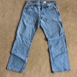 Levi's 501 Men's Straight Leg Jeans in Light Blue
